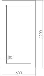 Mixline Зеркало Багет Фиеста 60x120 – фотография-2